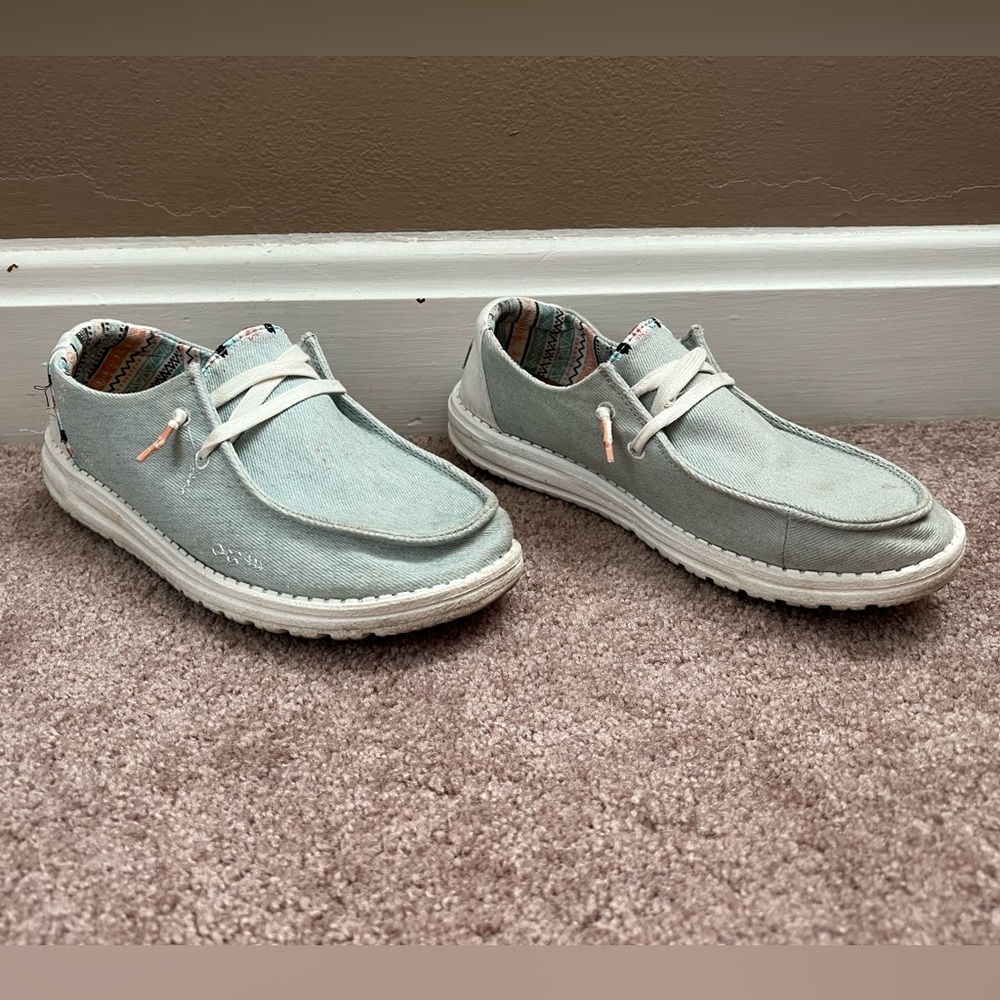 Grey Hey Dude shoes size 9